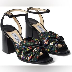 Jimmy Choo Black Floral Women's Shoes